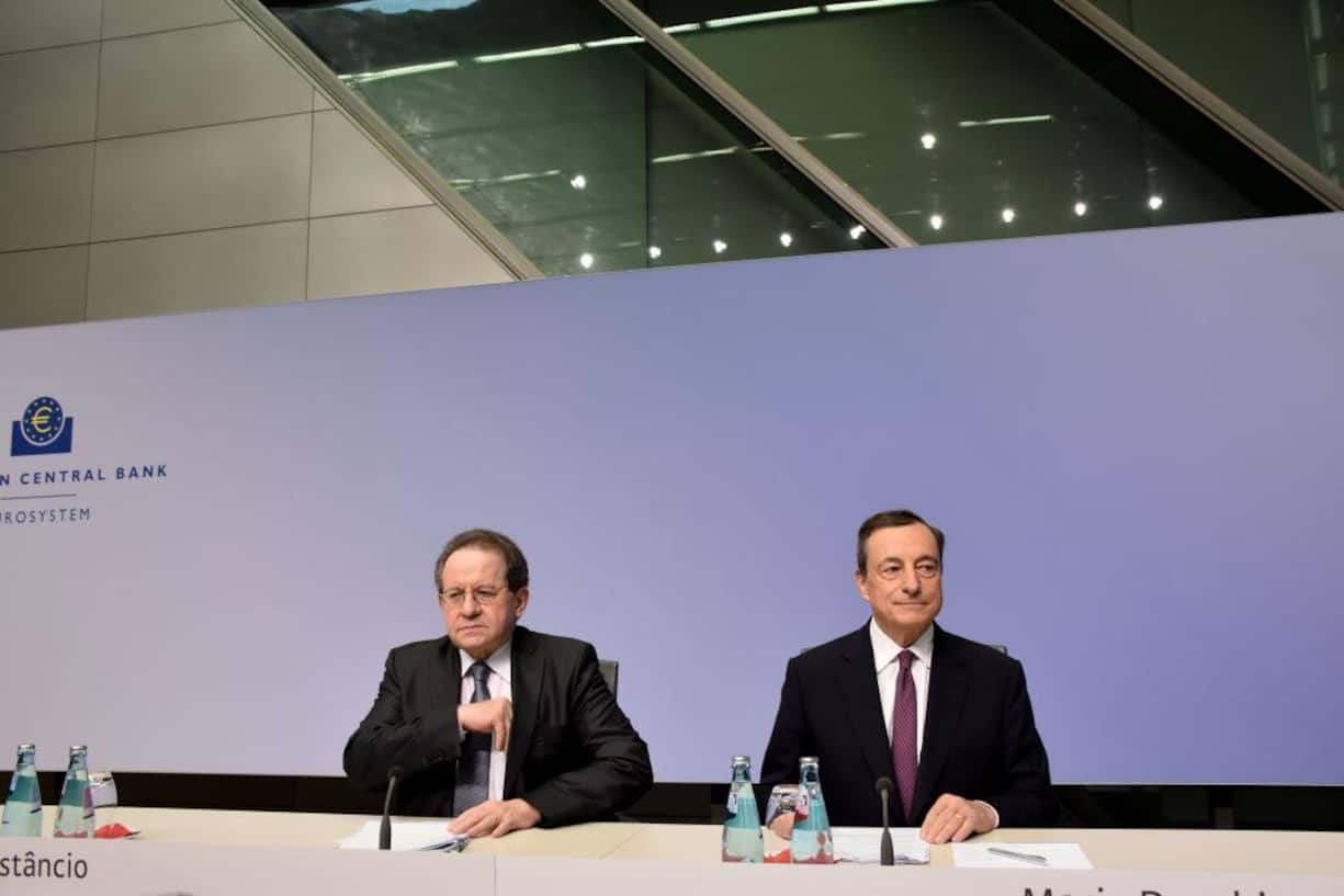 Vitor Constancio und Mario Draghi