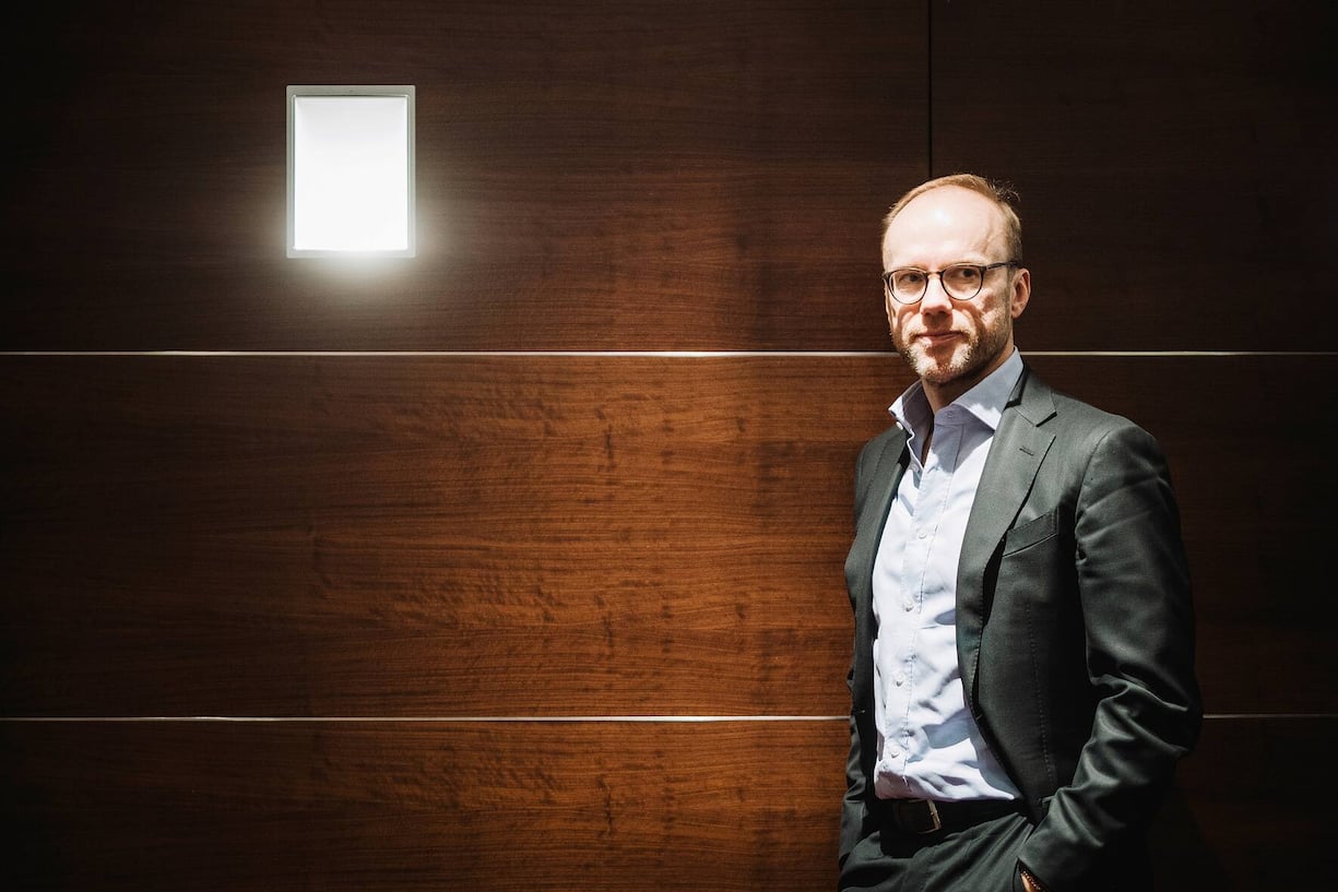 Lars Foerberg, Gruender des schwedischen Investors Cevian. Europa, Deutschland, Nordrhein-Westfalen, Duesseldorf, 12.01.2018. Engl.: Lars Foerberg, businessman, managing partner and co-founder of Cevian Capital, a Swedish hedge fund (investor), portrait in Duesseldorf, Germany, Europe, 12 January 2018. economy, finances
