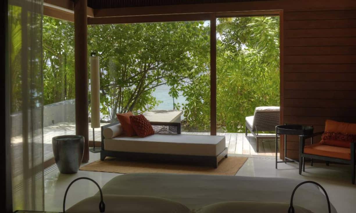 Auch sie bietet, dank der grossen Pfanzen rundum, viel Privatsphäre.