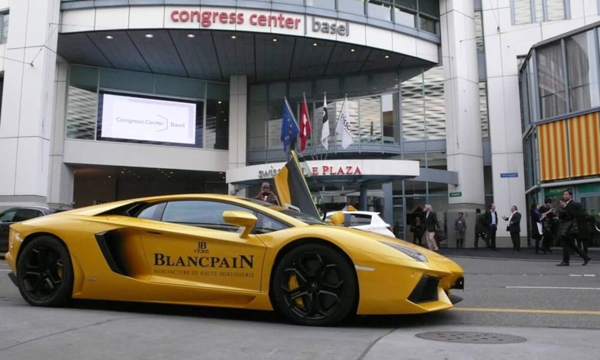 Blancpain-Lamborghini vor dem Kongresszentrum.Gabriel Knupfer