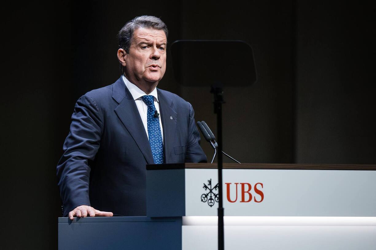 Foto: Stefan Bohrer, Basel, 24.4.24: Colm Kelleher, VerwaltungsratsprÃ¤sident der UBS AG, an der UBS Generalversammlung