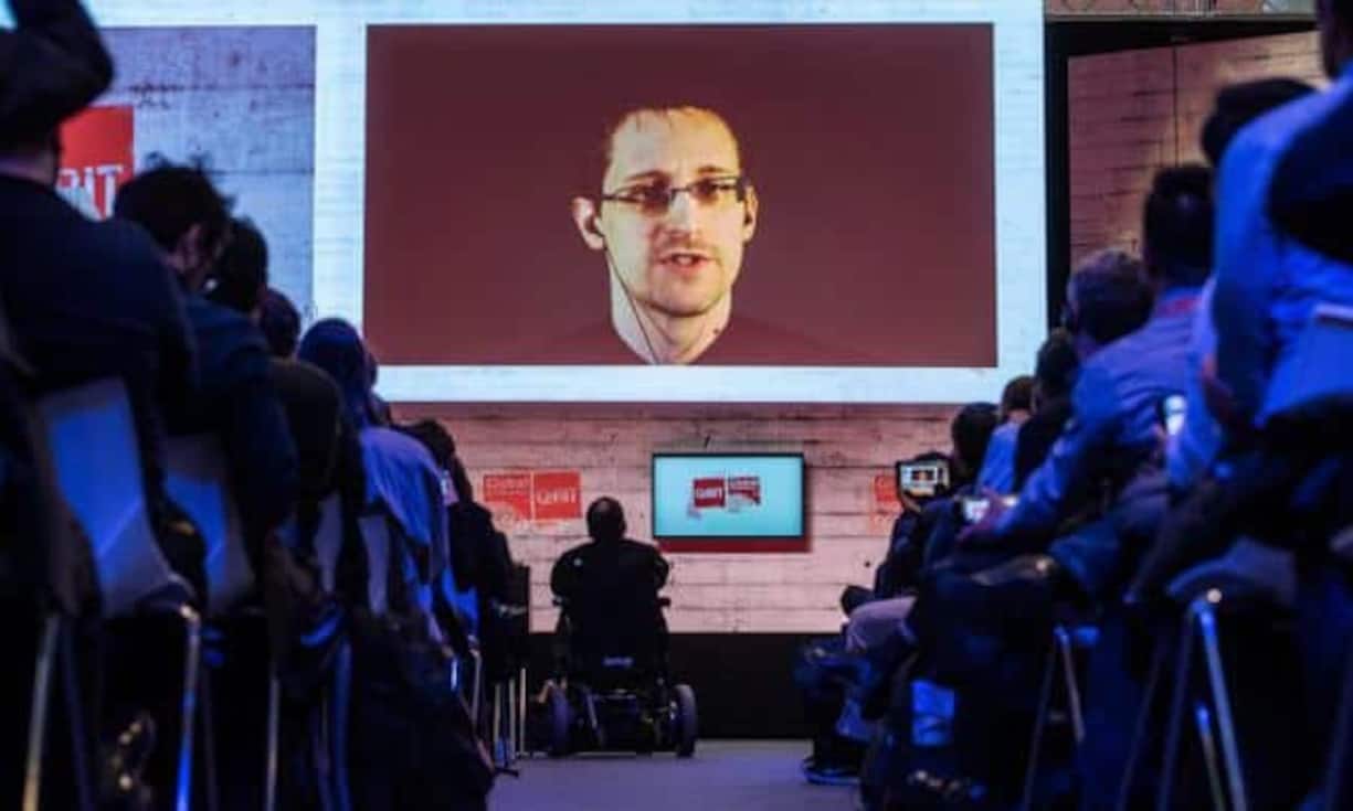 Am Mittwoch wurde US-Whistleblower Edward Snowden für einen Vortrag per Video zugeschaltet.