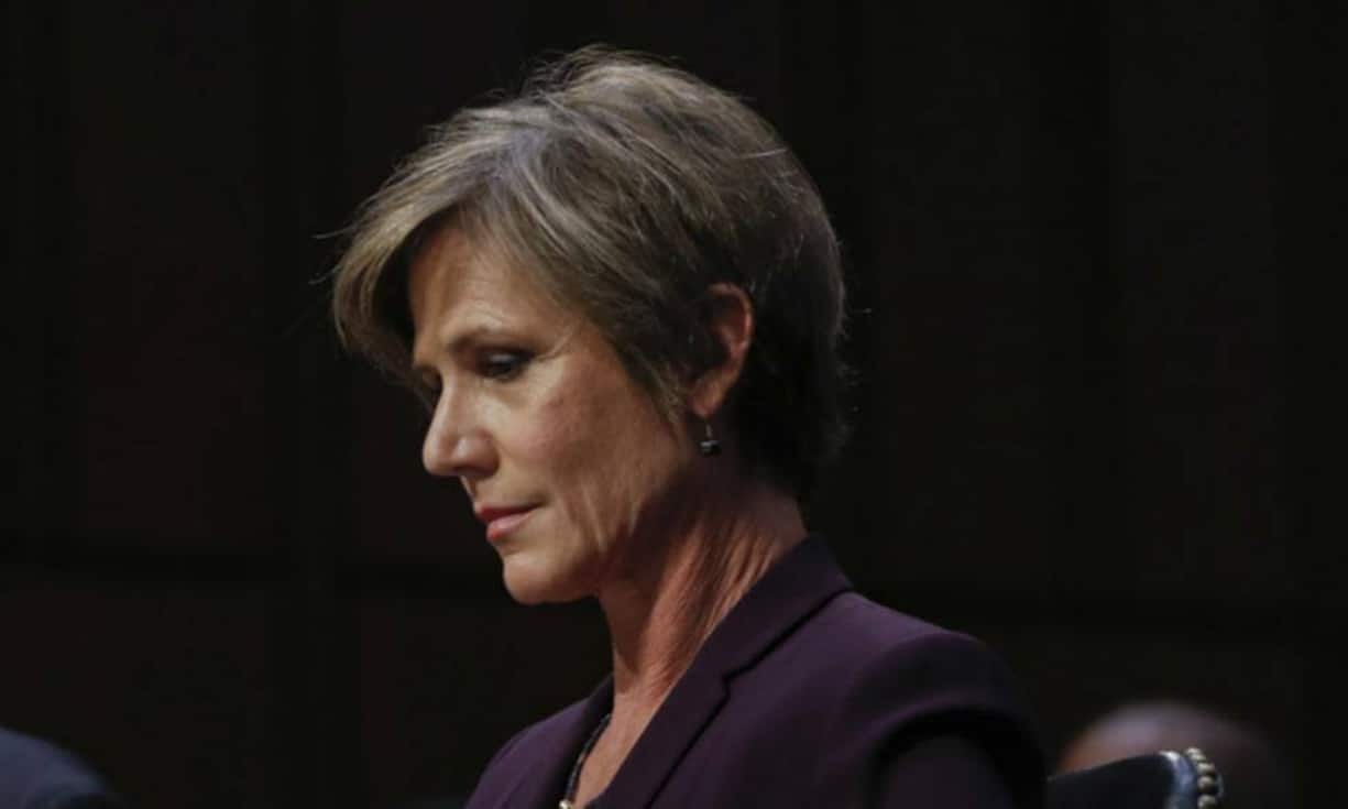 Die Entlassungen und Rücktritte unter US-Präsident Donald Trump:Sally Yates war die erste, bei der Trump den Daumen senkte. Am 30. Januar, nur wenige Tage nach seiner Amtseinführung, entliess er die kommissarische Justizministerin, als sie seinen Reise-Bann für Muslime nicht verteidigen wollte. Bilder: Keystone