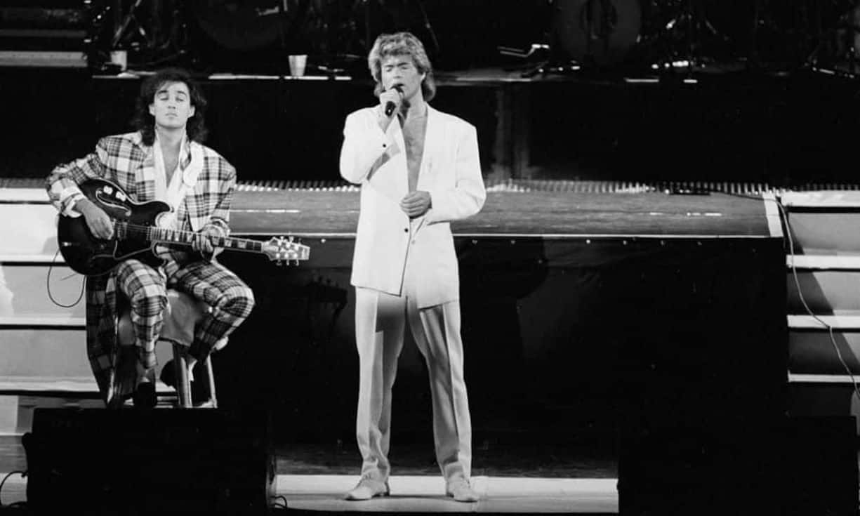 Mit der Band Wham! begann George Michaels Karriere. Sein Bandkollege war damals Andrew Ridgeley.