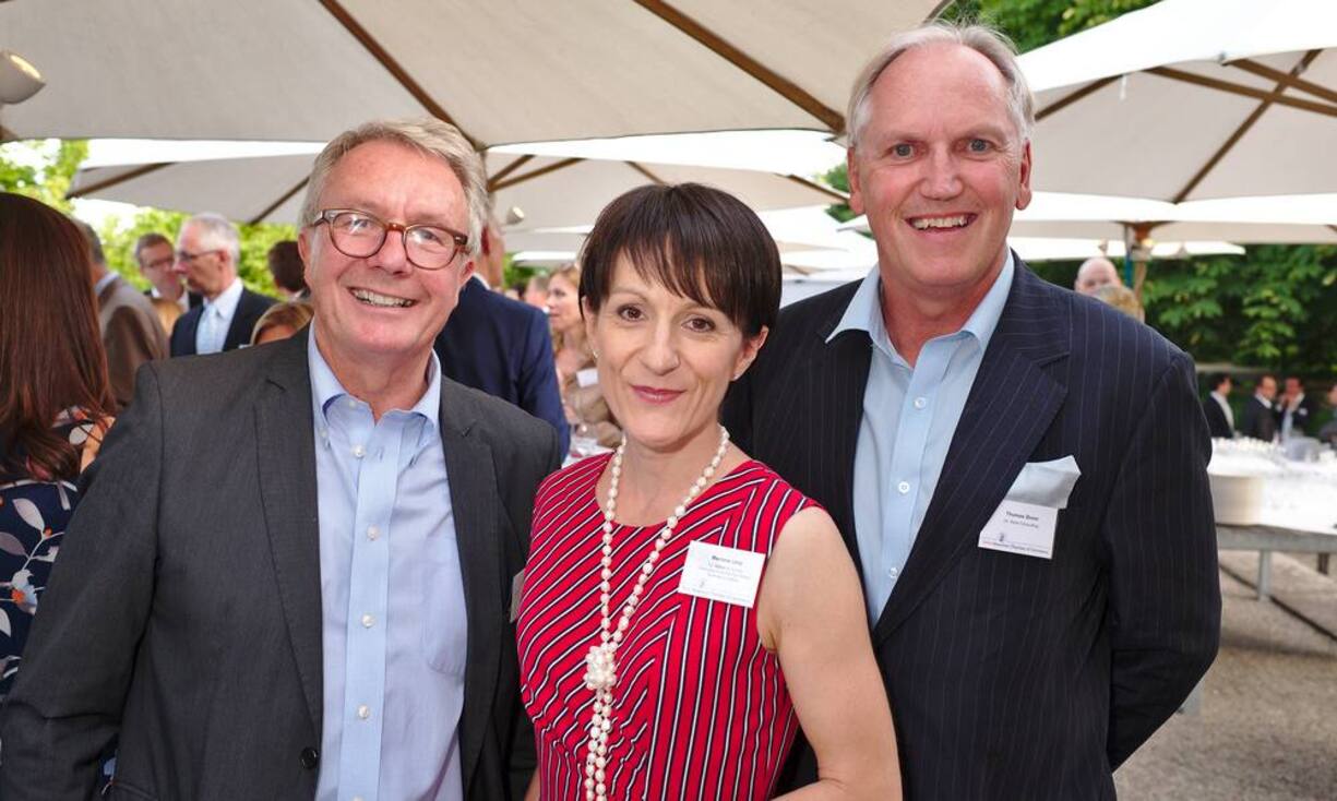 Urs Ziswiler, Botschafter, Schweizerische Exportrisikoversicherung;
Marlene Uetz, Commercial Director, I.J. Martin  & Co. Ltd. Executive Coaches for Global Business Leaders;
Thomas Borer, General Partner, Dr. Borer Consulting