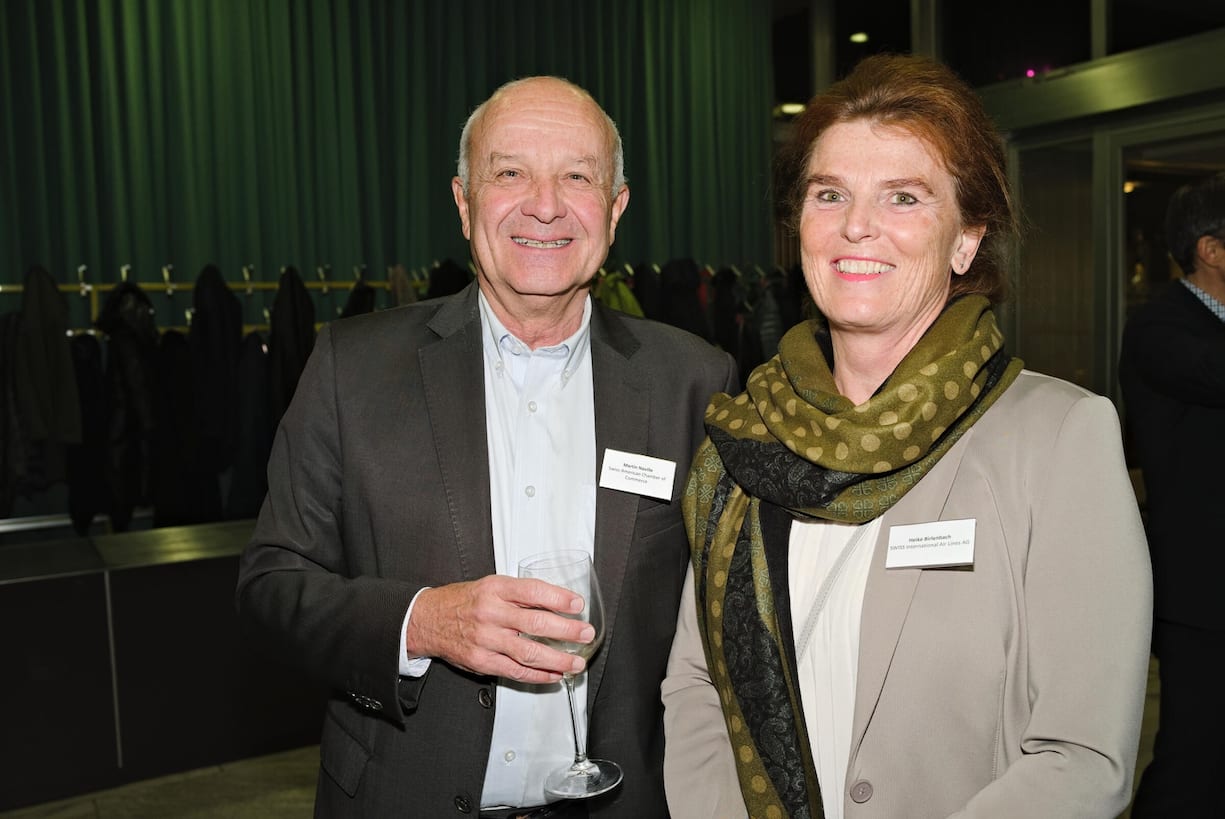 Martin Naville, Swiss-American Chamber of Commerce; Heike Birlenbach, Swiss International Air Lines AG