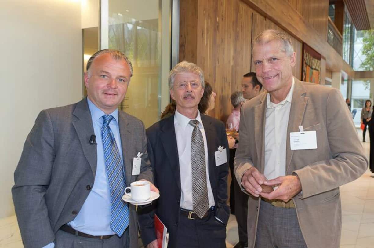 Referent Markus Will, goodwill communications; Gastgeber Felix Räber, Campus Kommunikation Novartis International AG; Georg O. Herriger, herriger & partner gmbh