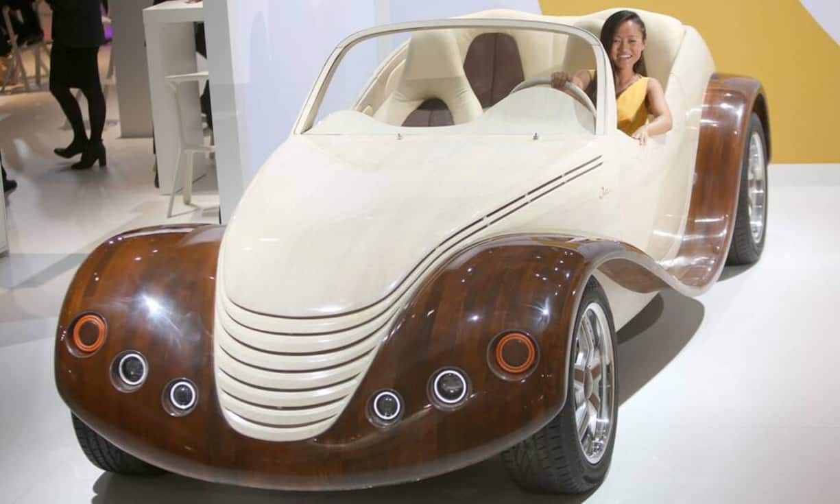Wood Roadster JuliaDas Holzauto des deutschen Herstellers «SUSI and James» verfügt über eine intelligente Sprachsteuerung.