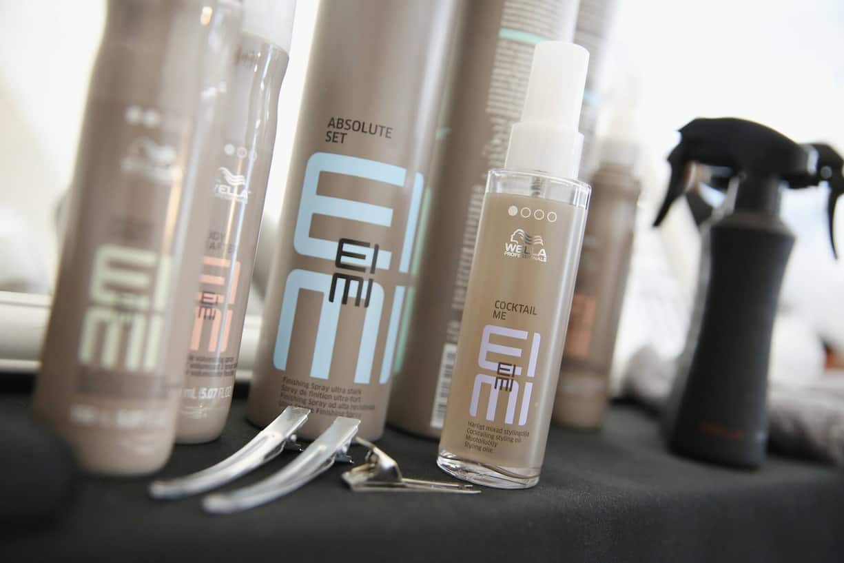 NEW YORK, NY - SEPTEMBER 08:  A view of Wella hair products backstage at the Dion Lee show during New York Fashion Week on September 8, 2018 in New York City.  (Photo by Monica Schipper/Getty Images)