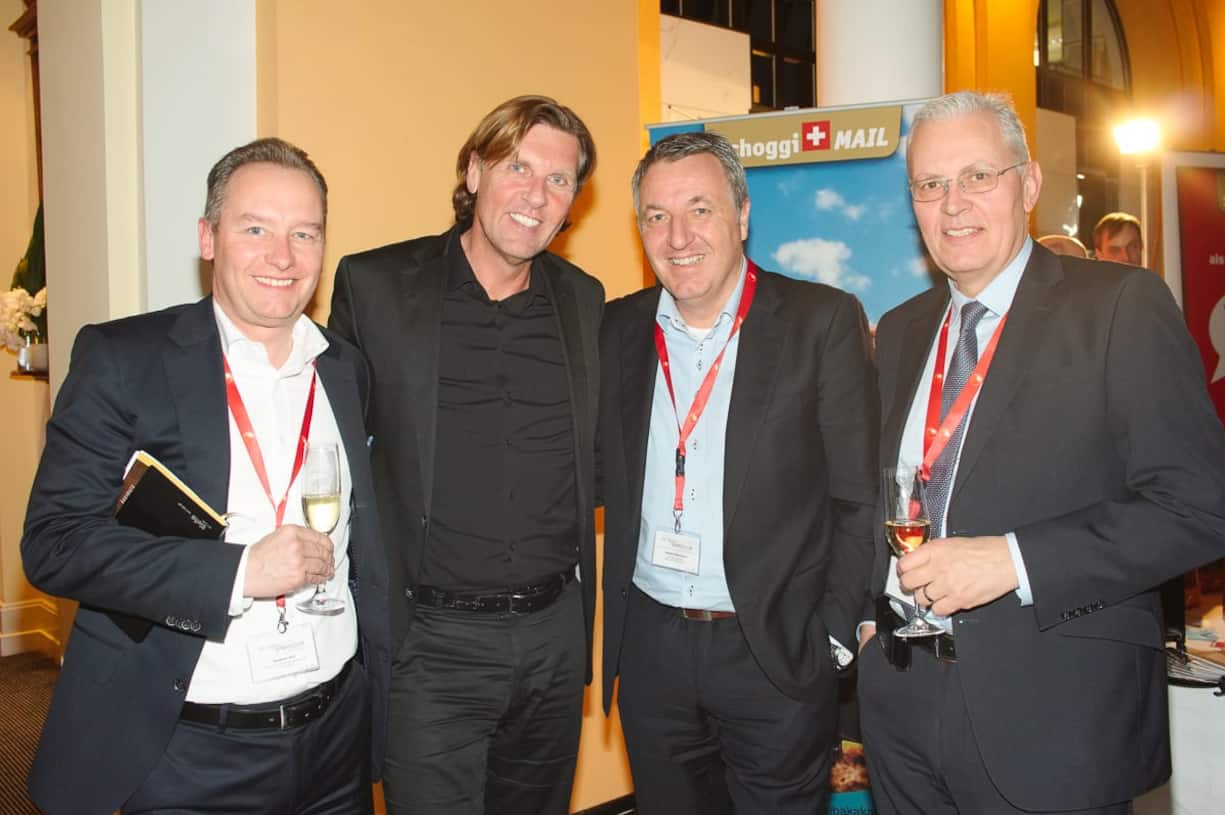Stephan Hirt, Vorsitzender der Geschäftsleitung, Schwob AG; Carsten C. Rath, Referent; Robert Fellermeier, Managing Director, Andermatt Swiss Alps AG; Herbert Weingart, Director of Sales, Schwob AG