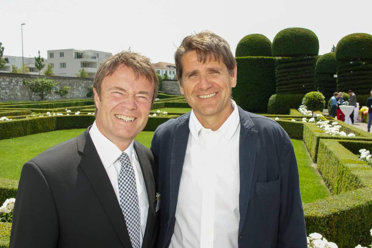 Michel Probst, Ministre de la République et Canton du Jura; Jean-Pierre Vuilleumier, Geschäftsleitung W.A. de Vigier Stiftung.
Bilder: Markus Senn