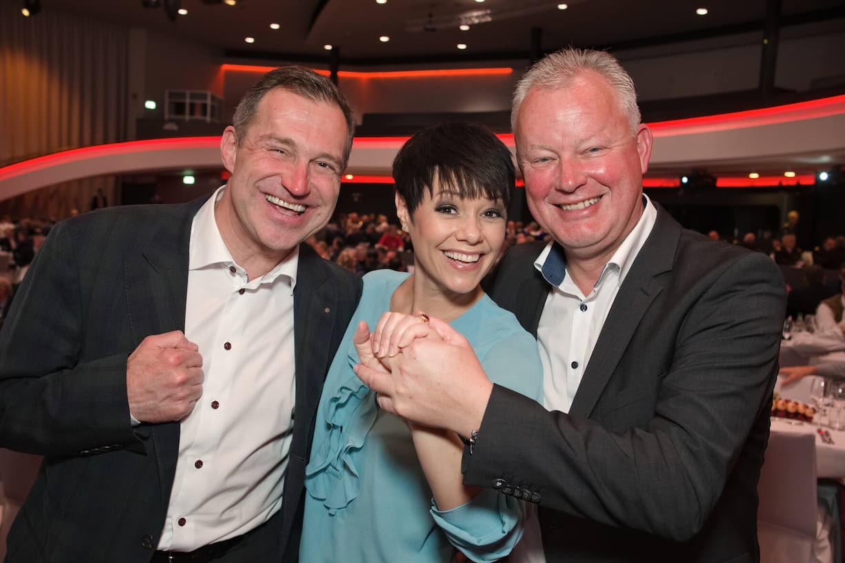 Ruedi Gasser, Gasser Ceramic;Francine Jordi, SÃ¤ngerin;Ueli Reinhard, FeldschlÃ¶sschen GetrÃ¤nke AG