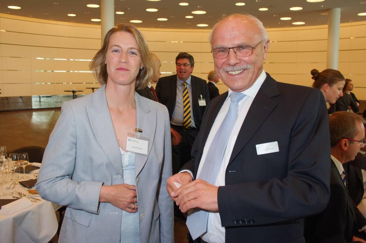 Jeanette Dinse, Handelskammer Deutschland-Schweiz;  Immo Reinhold, CEO, Schiltknecht Messtechnik AG.