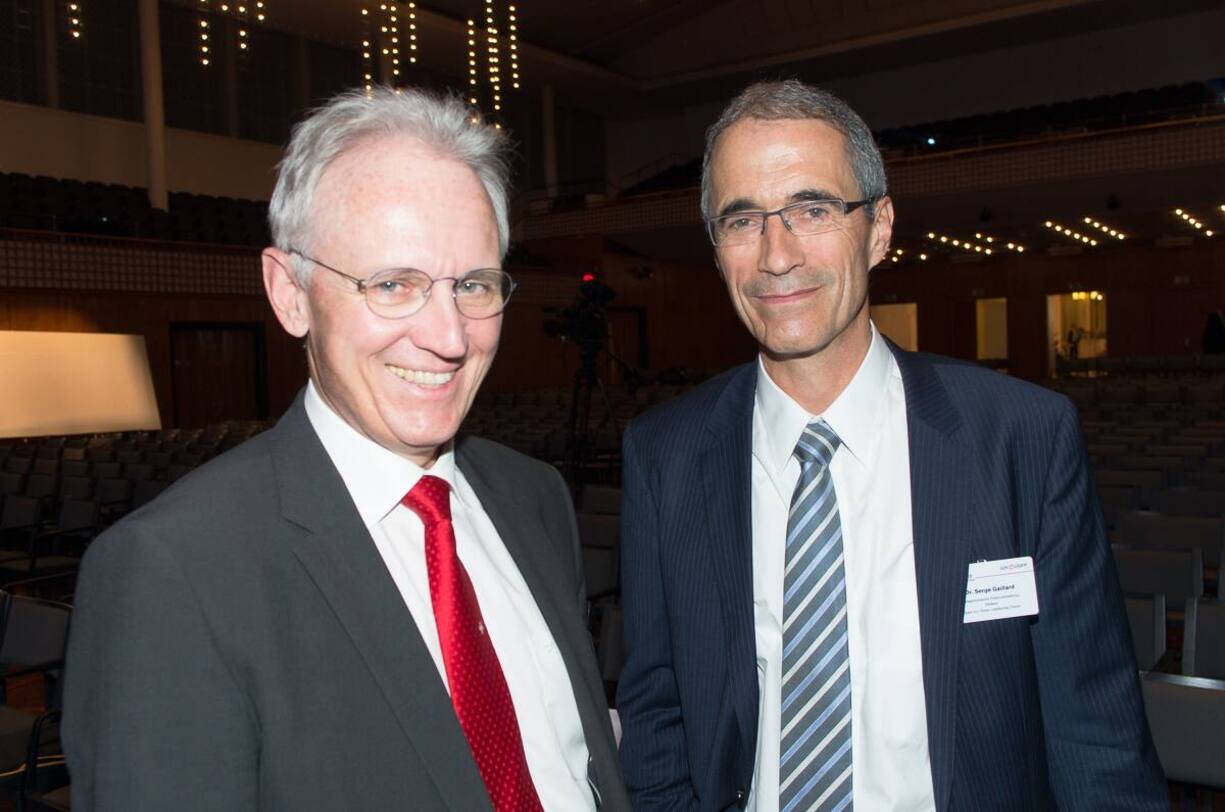 Hans-Ulrich Bigler, Direktor, Schweizerischer Gewerbeverband sgv;  Serge Gaillard, Direktor, Eidgenössische Finanzverwaltung