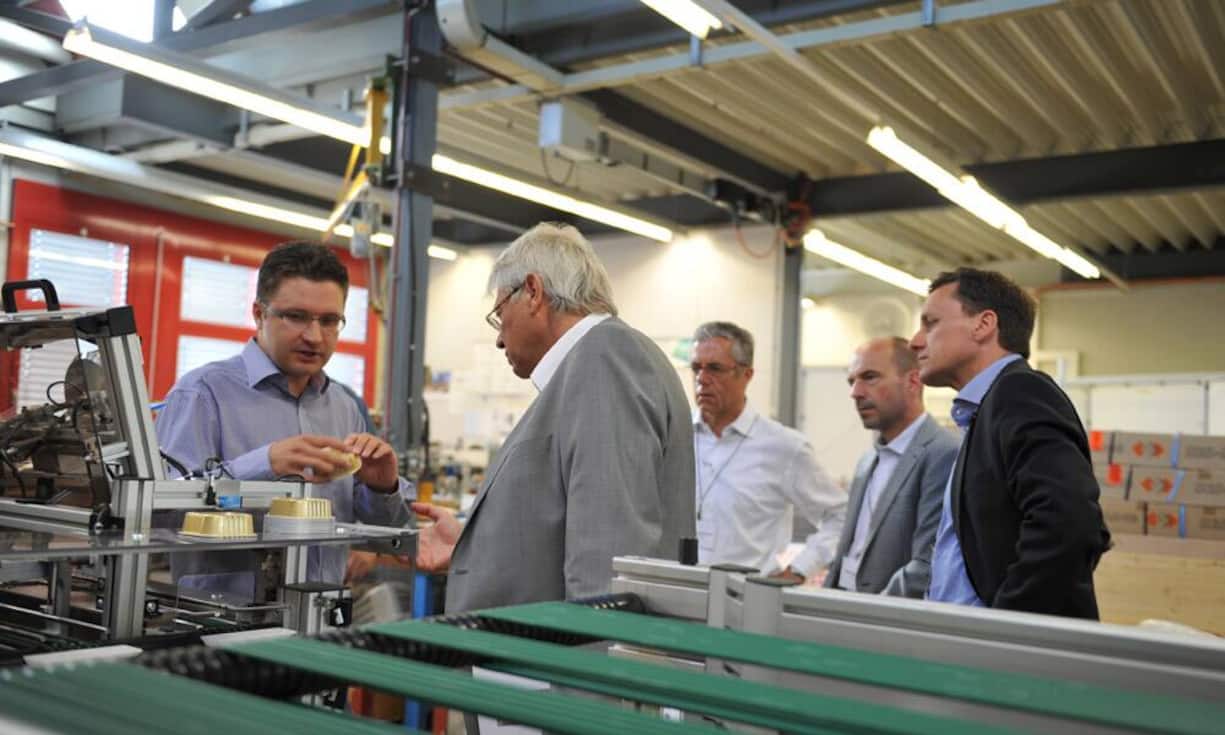 Mathias Leuthold, HLM AG (Leuthold Mechanik AG); Antoine Berger; Hans Baumgartner; Rolf Sonderegger; Andreas Gerber. (v.l.n.r.)