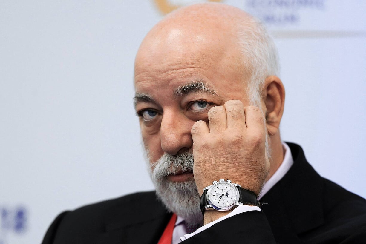 ST PETERSBURG, RUSSIA - MAY 25 : President of Renova Group and Skolkovo Foundation, Victor Vekselberg attends the 2018 St Petersburg International Economic Forum in Saint Petersburg, Russia on May 25, 2018. (Photo by Sefa Karacan/Anadolu Agency/Getty Images)