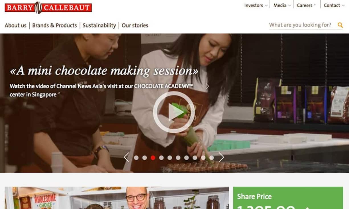 Platz 6: Barry CallebautPunktzahl: 60,7 von 100 (Vorjahr: Platz 11)