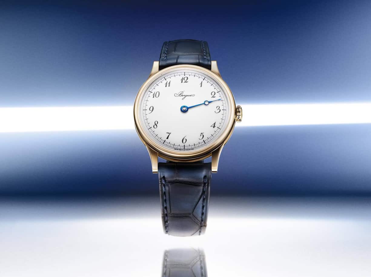 Die Classique Souscription 2025: 40-mm-Gehäuse aus Breguet-Gold, Zifferblatt Grand-Feu-Email, Ziffern Petit-Feu-Email. 45'000 Fr.