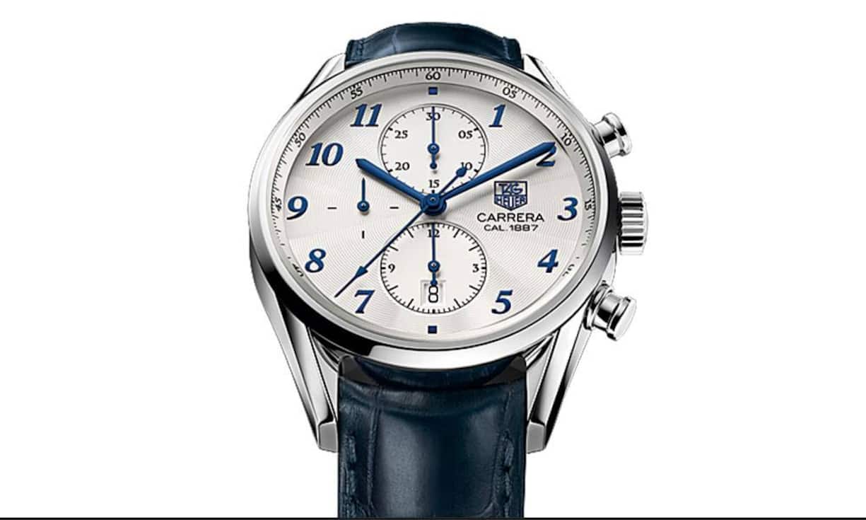 Halbes Jahrhundert: Genau 50 Jahre sind es her, seit Jack Heuer den Carrera-Chronographen lancierte. Der junge ETH-Ingenieur mit dem ausgeprägten Design-Gespür kombinierte wegweisend den Namen mit Technik und einem funktionalen Stil. TAG Heuer Carrera Heritage Calibre 1887, 5000 Franken.