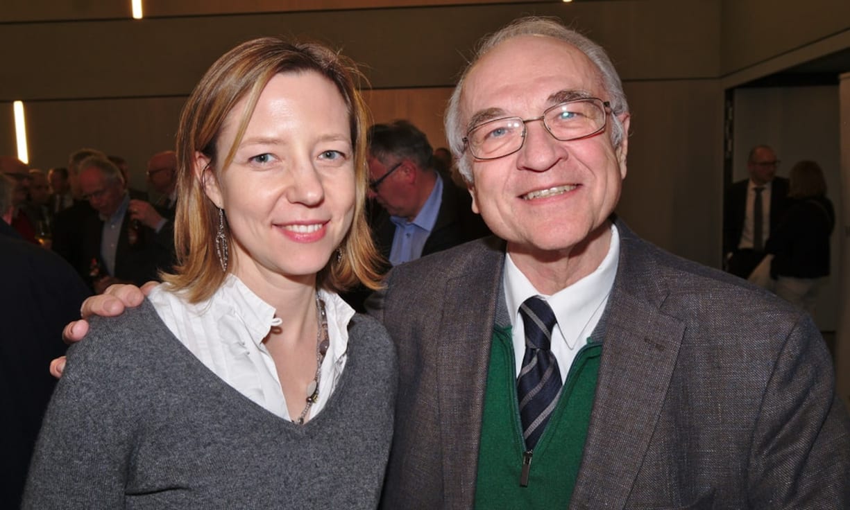 Doina Radulescu, Assistenzprofessorin, Uni Bern; Norbert Thom, Professor emeritus, Uni Bern (knapp vor seinem 1000. Vortrag)