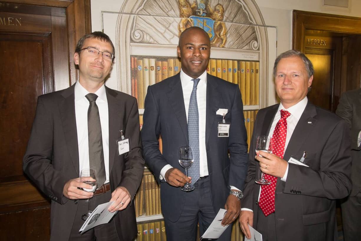 Reto Schadegg, Scor; Matthias Schulthess, Partner, SchulthessZimmermann; Martin Frick, CEO, SIX Interbank Clearing AG