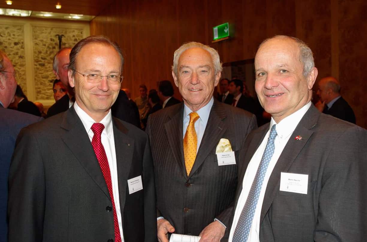 Markus R. Neuhaus, Chairman Board of Directors, PricewaterhouseCoopers AG; Rainer E. Gut, Ehrenpräsident, Credit Suisse Group AG; Martin Naville, CEO, Swiss-American Chamber of Commerce