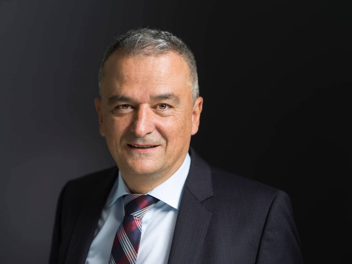 Coop-CEO Joos Sutter 2018 am Hauptsitz von Coop in Basel.