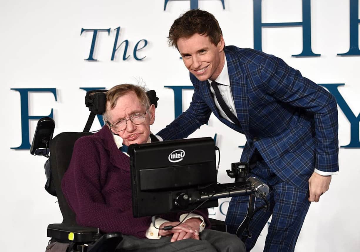 Stephen Hawking und Eddie Redmayne