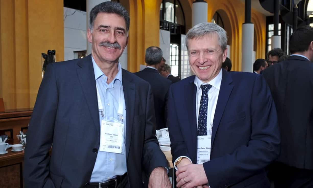 Andreas Stahel, CEO, Elektro-Material AG;
Hans-Peter Süess, Geschäftsführer, SMA Europe AG (v.l.n.r.)