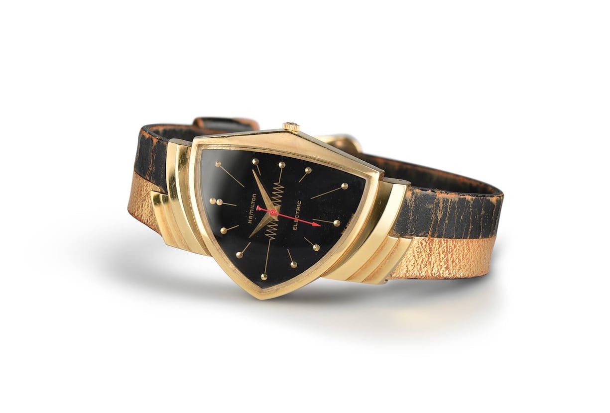 «Blue Hawaii» mit einer Hamilton Ventura, die damit zur Elvis-Uhr wurde.