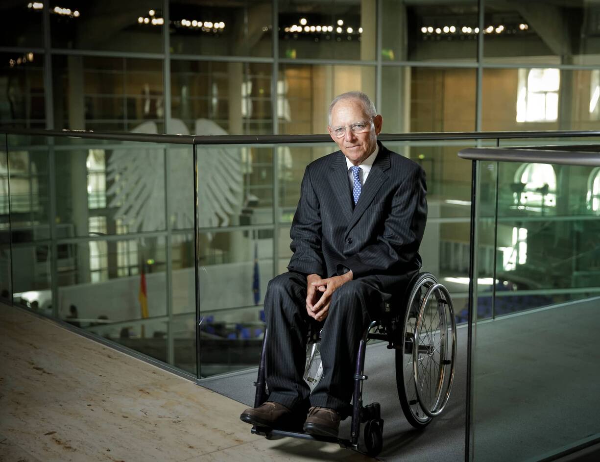 BERLIN, GERMANY - JULY 24:  President of the Bundestag Wolfgang Schaeuble posing for a picture at the Bundestag on July 24, 2018 in Berlin, Germany.  (Photo by Thomas Koehler/Photothek via Getty Images)