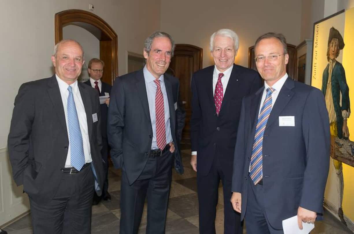 Martin Naville, CEO Swiss-American Chamber of Commerce; Anton Affentranger, CEO Implenia; Martin Candrian, Owner, Candrian Catering AG; Markus R. Neuhaus, CEO Pricewaterhousecoopers AG