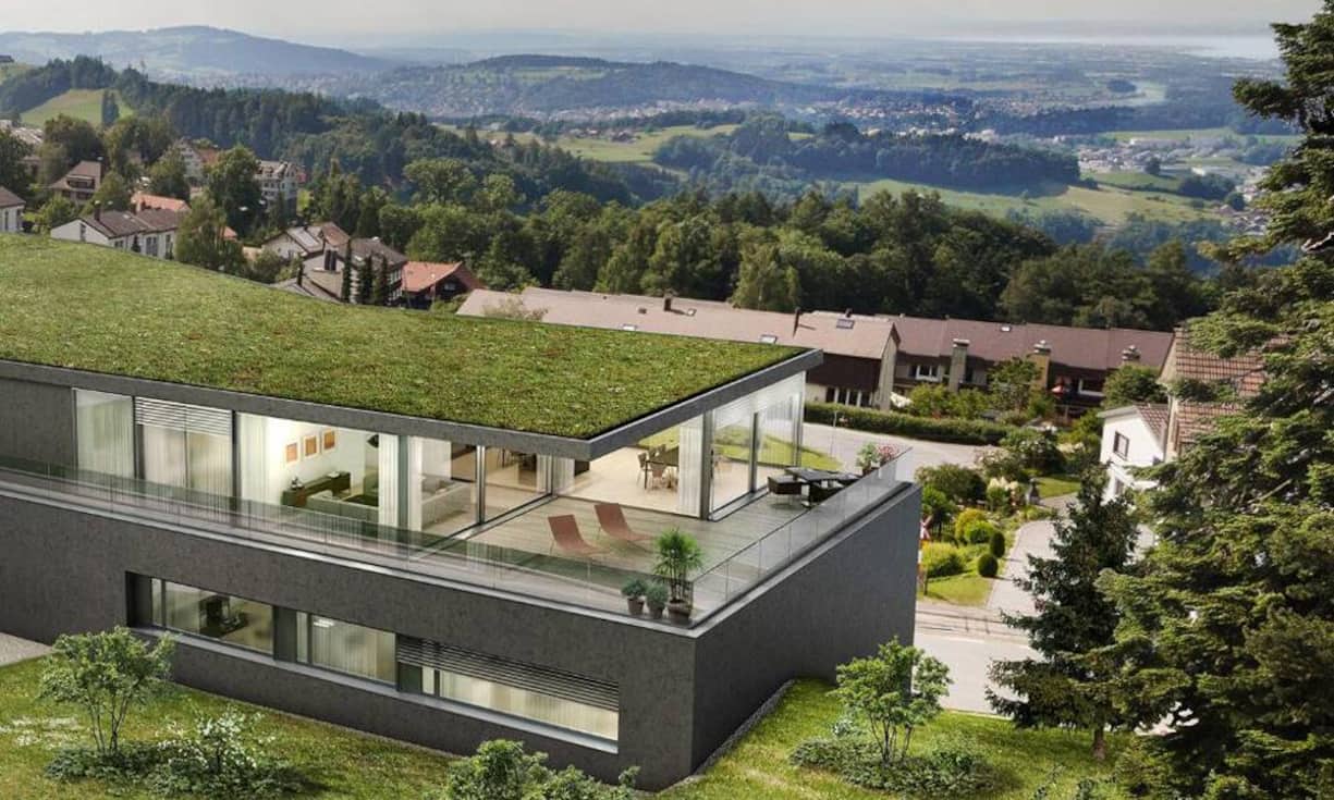 Das Penthouse mit 4,5 Zimmern befindet sich oberhalb der Bellavista Klink und liegt erhöht im Ort Speicher.