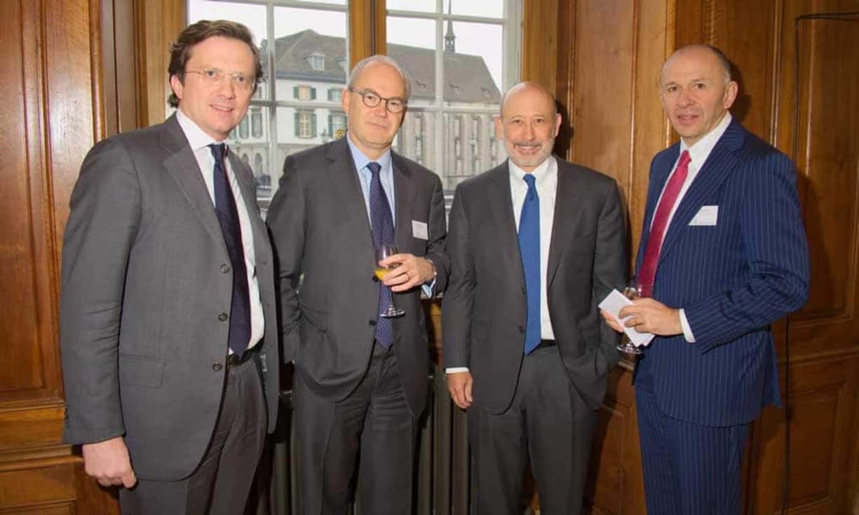 FX de Mallmann, Global Co-Head of the Consumer Retail and Healthcare Group, Galdman Sachs Bank AG;
Michel Demaré, Chairman, Syngenta International AG;
Lloyd C. Blankfein, Chairman & CEO, The Goldman Sachs Group Inc.;
Luciano Poli, Finance Director Europe, Dow Europe GmbH
Bilder: Markus Senn
