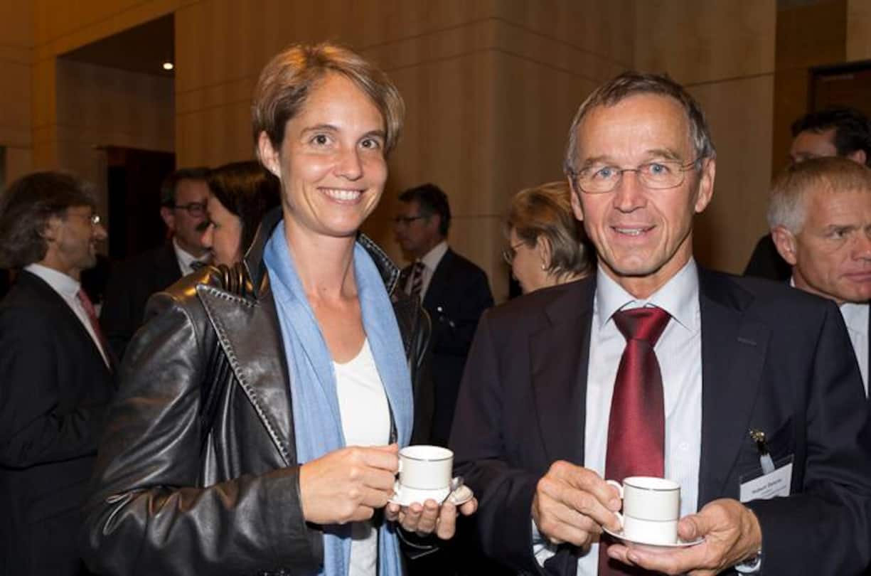 Franziska Füglistaler, CEO Supercomputing Systems AG; Hubert Österle, Direktor Institut für Wirtschaftsinformatik Uni St. Gallen