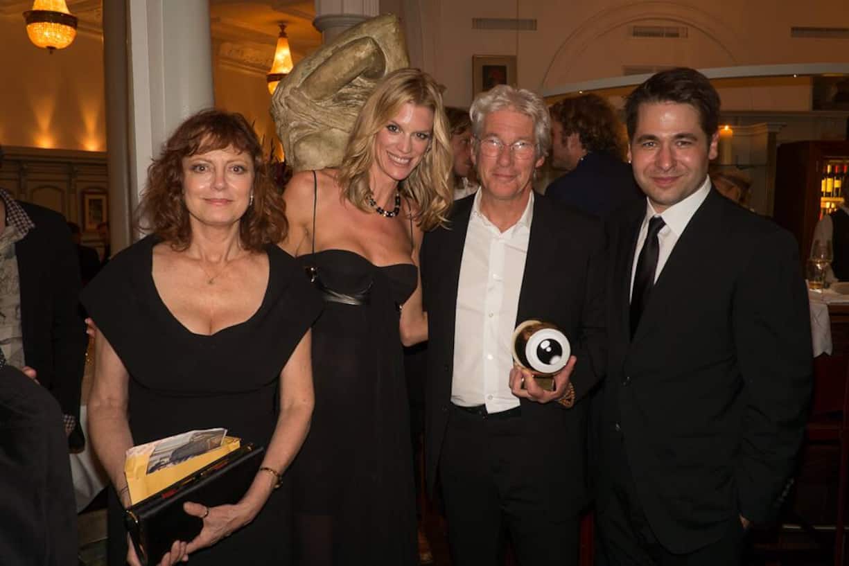 Susan Sarandon; Nadja Schildknecht, Festivalleitung; Richard Gere mit seinem Golden Icon Award; Karl Spoerri, Festivalleitung