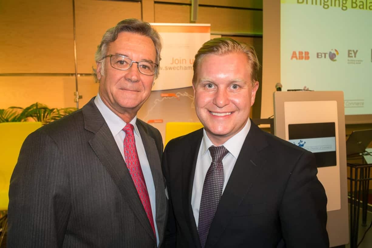 Hansueli Maerki, Präsident Schwedisch-Schweizerische Handelskammer; Johan Mannerberg, Direktor, Schwedisch-Schweizerische Handelskammer