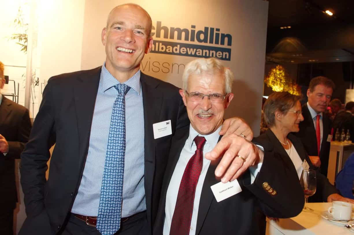 Barend Fruithof, CS; Gottfried Weber, Präsident Tierpark Goldau & VR Wilhelm Schmidlin AG