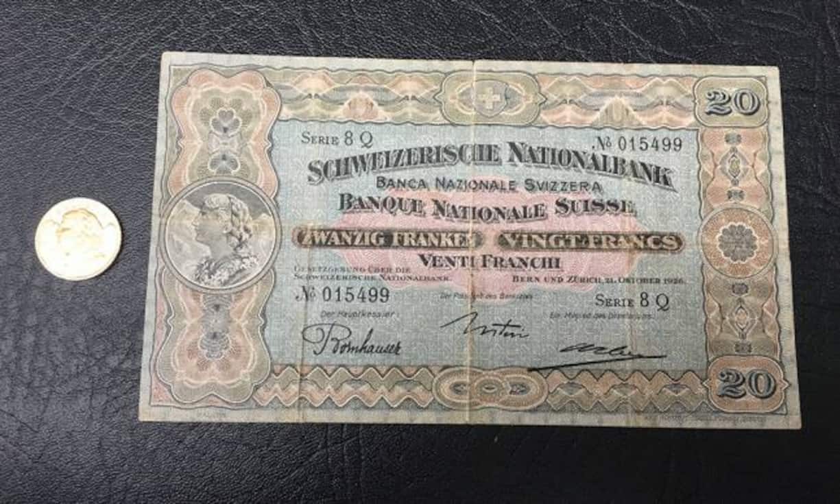 20er-Note der 2. Serie: Sie wurde 1914 herausgegeben und 1936 zurückgerufen.