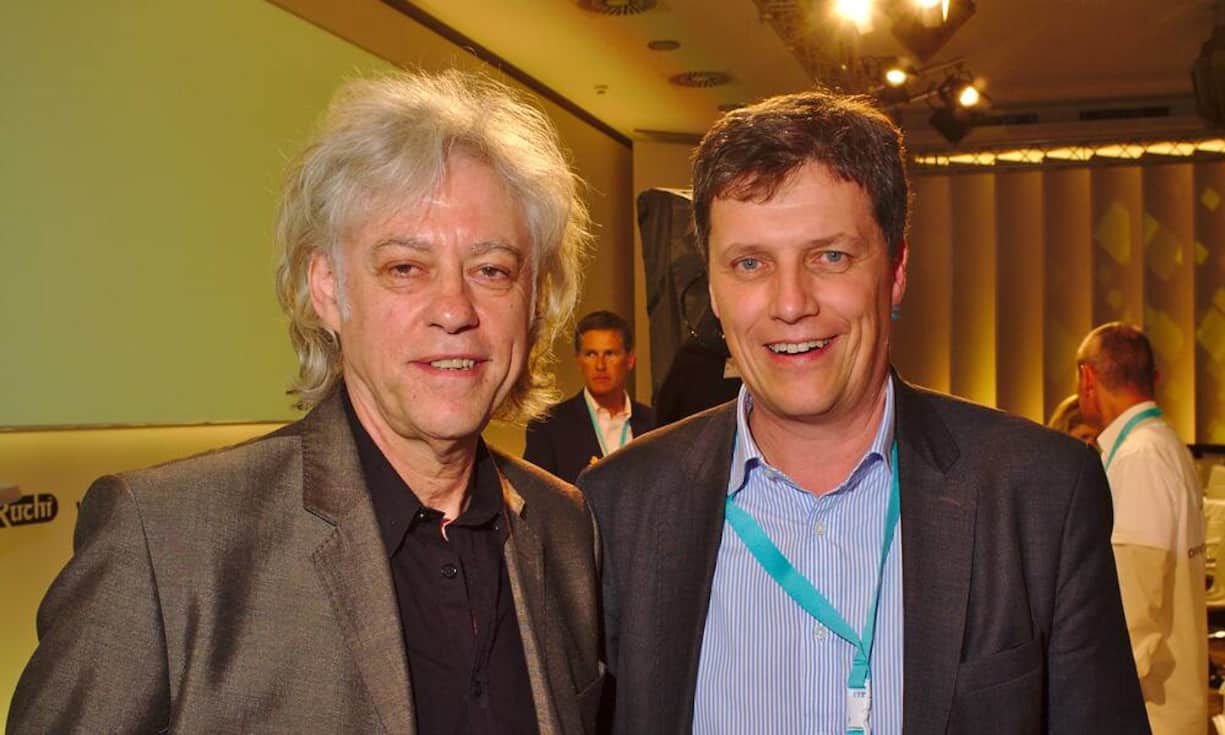 Sir Bob Geldof;
Antoine de Sainte-Affrique, CEO, Barry Callebaut