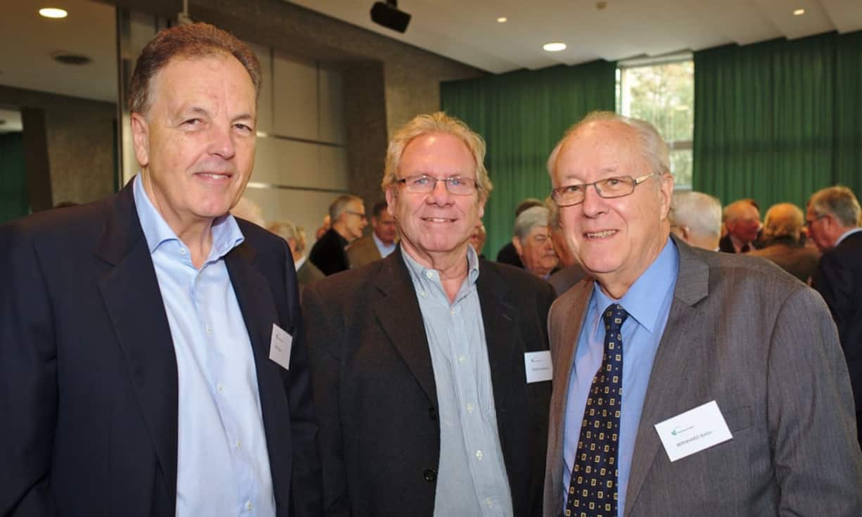 Reto Bazzi;
Erwin Haslebacher, Direktor, evu-Support;
Bernhard Bühler, Projektleiter Public Affairs, economiesuisse