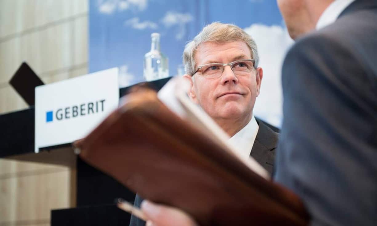 GeberitVR-Präsident: Albert BaehnyMarktwert der Aktien, die der VR-Präsident hält: 19,6 Millionen FrankenMarktkapitalisierung der Firma: 15,6 Milliarden Franken