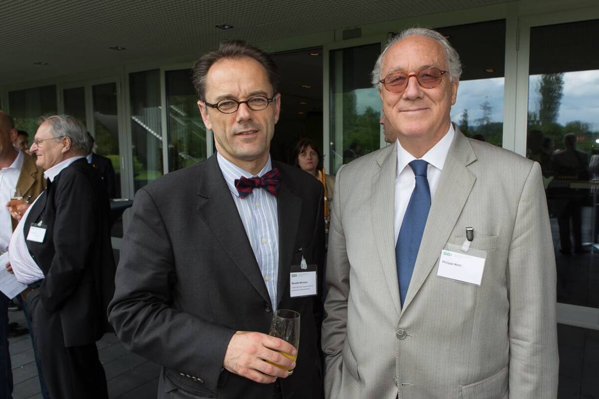 Benedikt Wechsler, EDA; Philippe Welti, Alt Botschafter der Schweiz in Indien