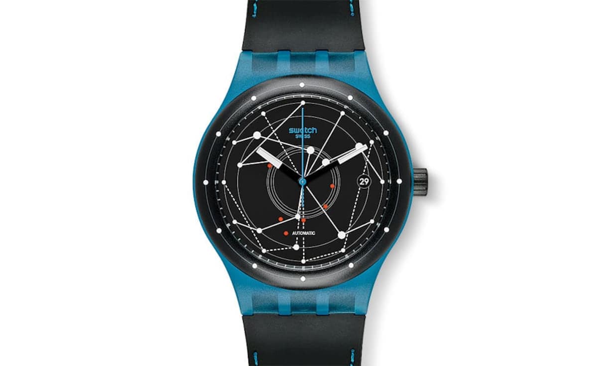 51 Teile hat das neue Werk der Swatch Sistem 51. Es kommt überdies mit einer einzigen Schraube aus. Das ist wahrlich revolutionär und knüpft technisch an die Geschichte der Swatch an. Die Uhr im Pop-Design kommt jetzt in die Regale und darf als Meilenstein in keiner ernsthaften Sammlung fehlen.