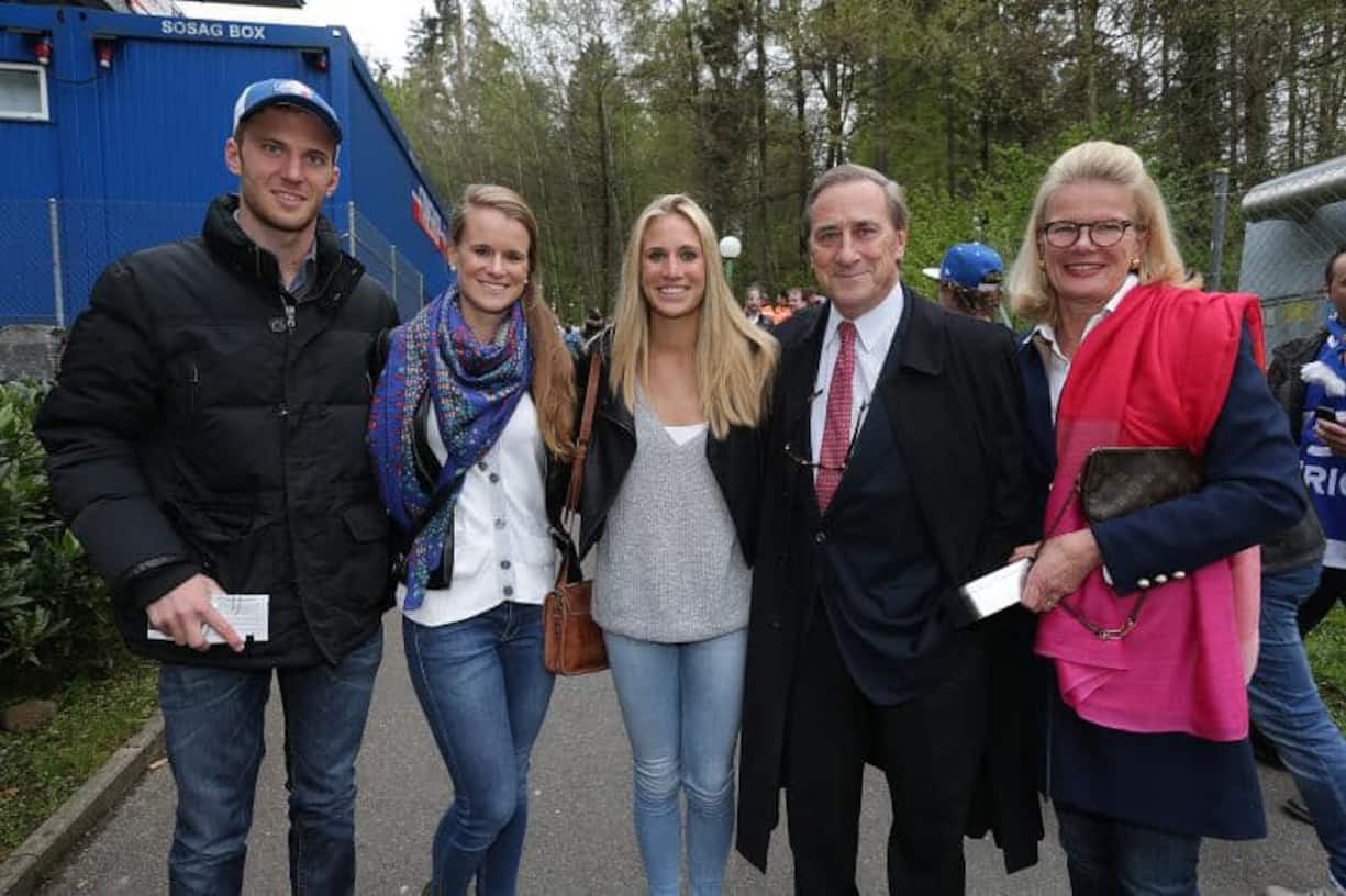 Lorenz, Kathrin, Nora, Walter und Barbara Frey (v.l.) 2014 beim ZSC.