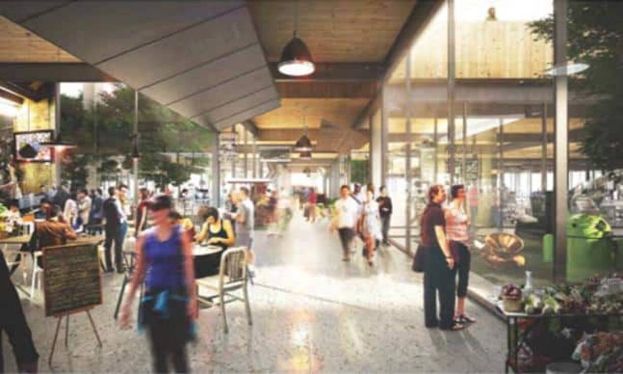 Hier ist der «Green Loop»-Korridor im Gebäudeinnern zu sehen.