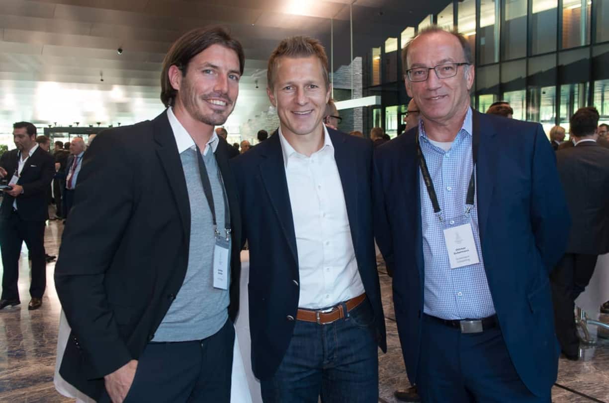 Andres Gerber, FC Thun;  Christoph Spycher, BSC Young Boys, Spieler; Othmar Gubelmann, Gubelmann Consulting
