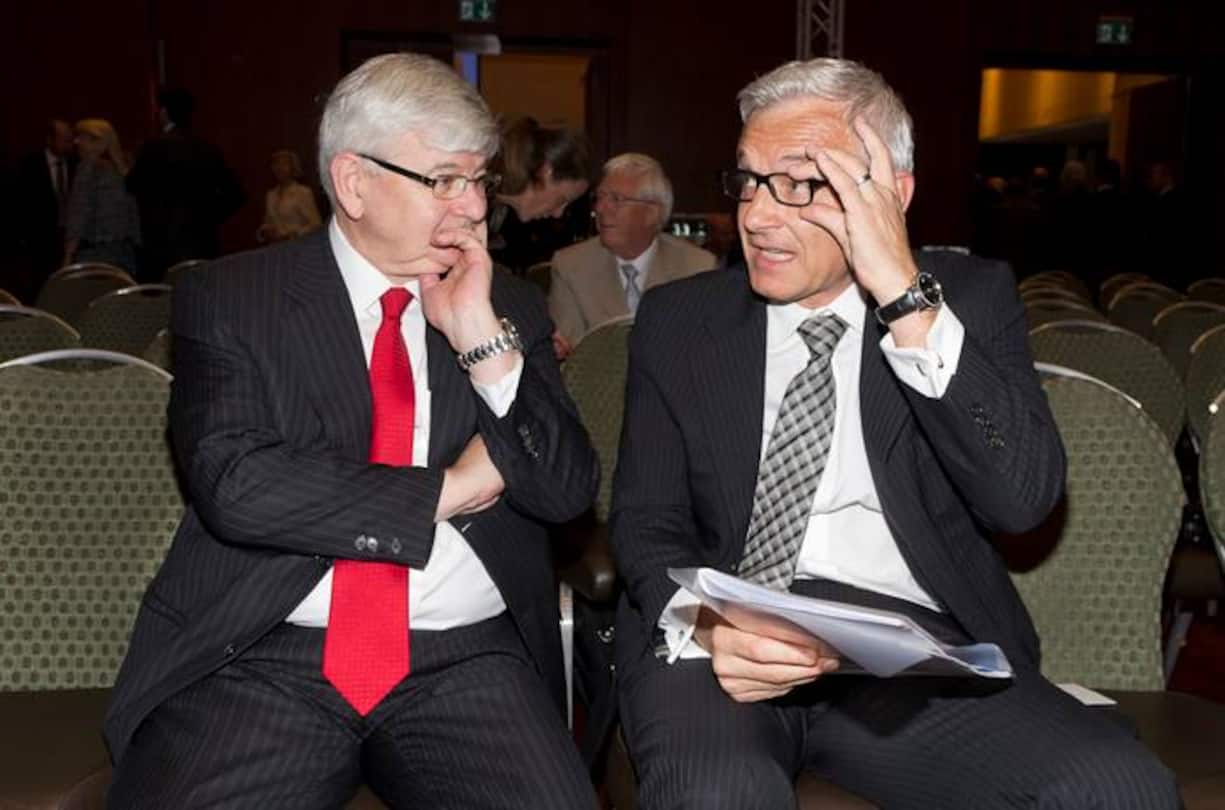 Joschka Fischer, ehemaliger Deutscher Aussenminister; Urs Rohner, VR-Präsident Credit Suisse Group