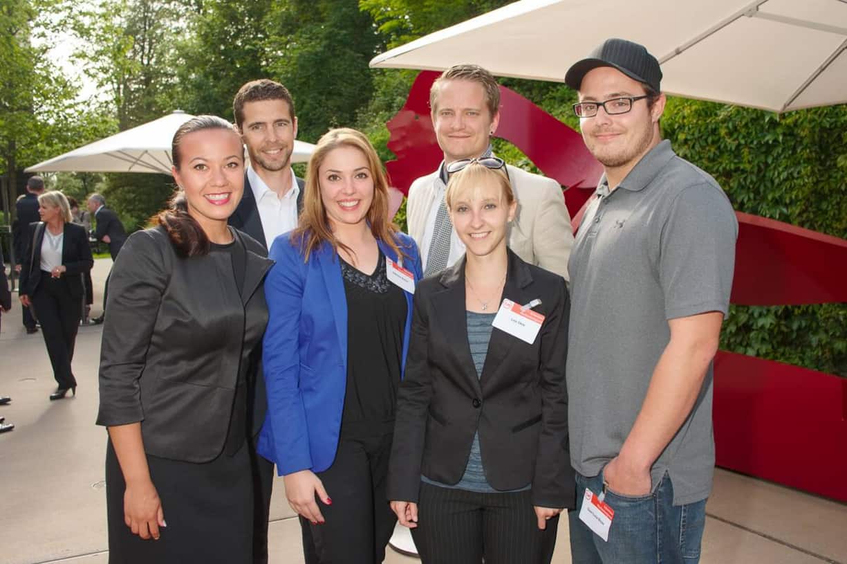 Studenten-Ausflug: Francesca Braatz; Peter Masciadri; Sabrina Keller; Florian Zimmermann; Lea Okle; Gian-Luca Bisaz.