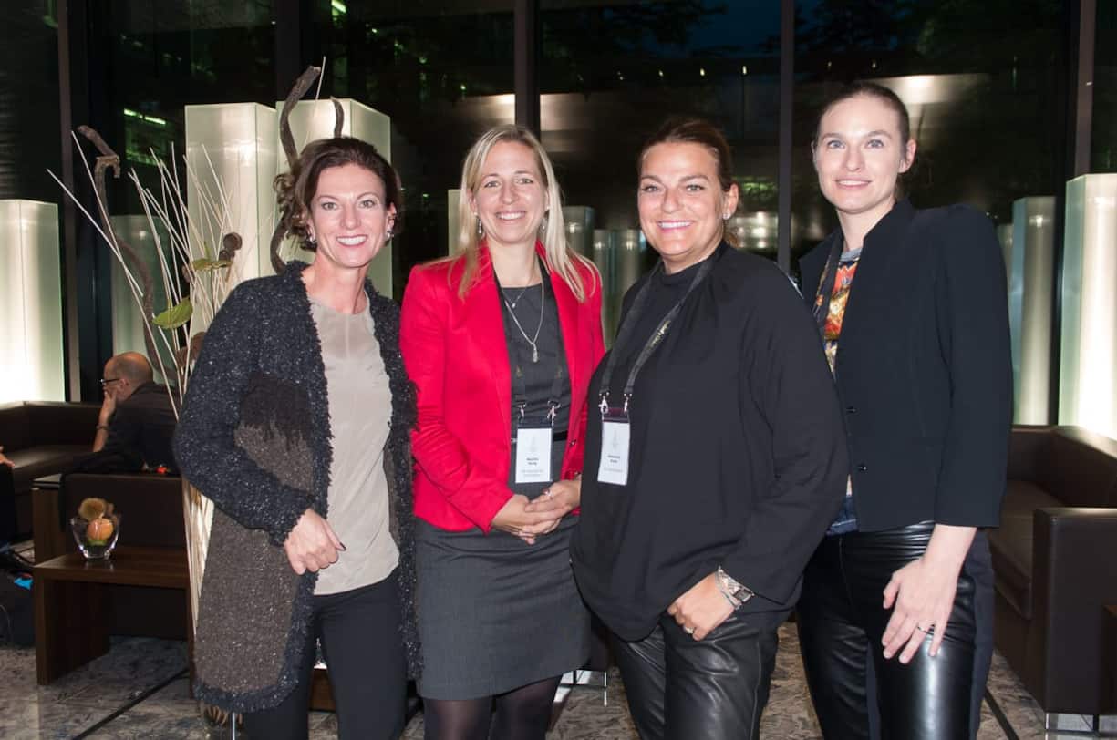 Marie-Rose Schellhammer,Beraterin; Natalie Essig, HM Fakultät für Archidektur; Alexandra Kratz, SKY Deutschland; Alexandrea Coffey, SKY Deutschland